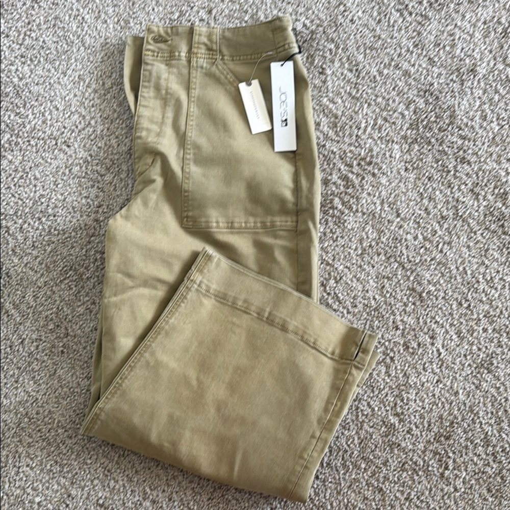 Tan Cropped Wide Leg Pants